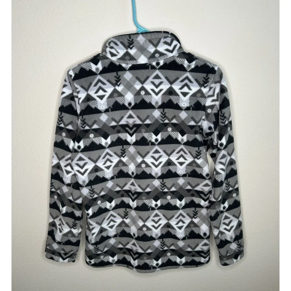 Columbia Boys Size Large 14-16 Full Zip Fleece Gray Pattern Jacket - Picture 6 of 6